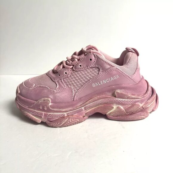 Balenciaga Womens Triple S Sneaker Pink Size EU37 M US7 - Picture 1 of 5